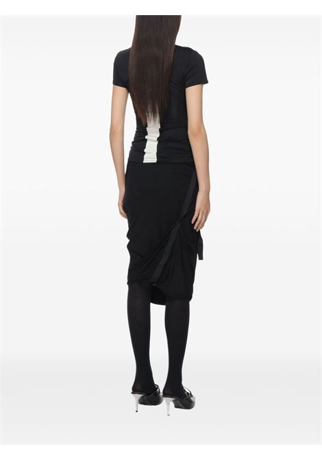 abito lungo inlaid chevron donna nero JEAN PAUL GAULTIER | 25/33-F-RO346P-J0840001